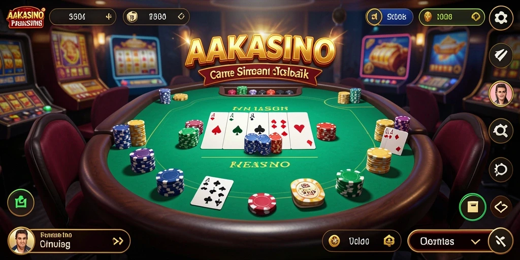 Gambaran gameplay seru AAKASINO saat bermain permainan kasino.
