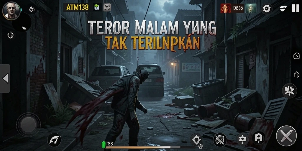 Tangkapan layar gameplay Horror dari ATM138, menyuguhkan kengerian yang mengintai.