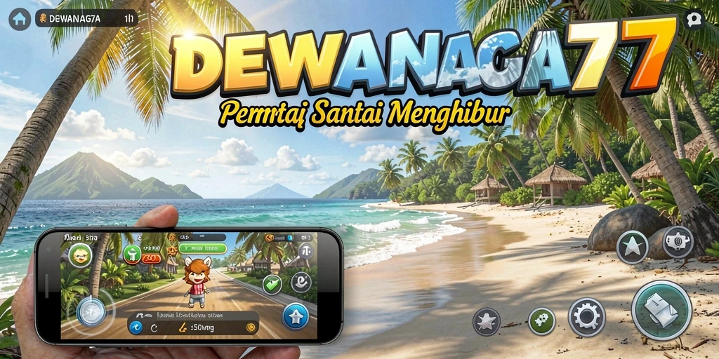 Tampilan utama gameplay DEWANAGA77 yang menarik dan ceria.