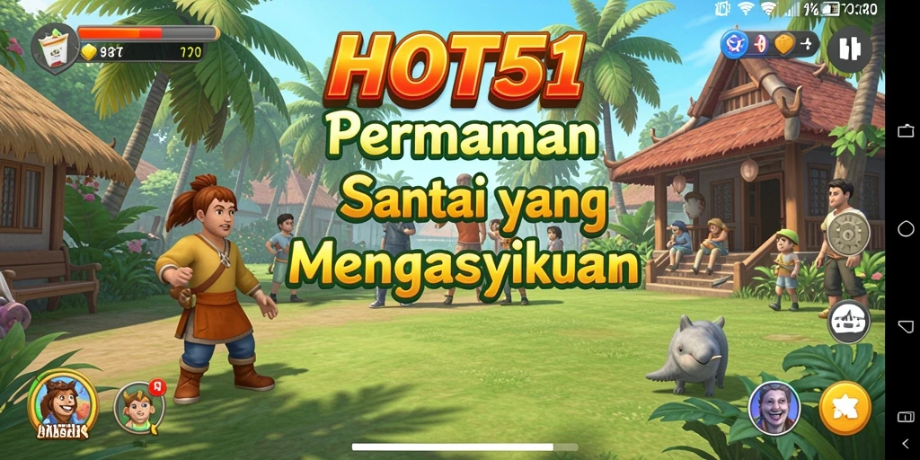 Screenshot HOT51 menampilkan gameplay santai yang mengasyikkan.