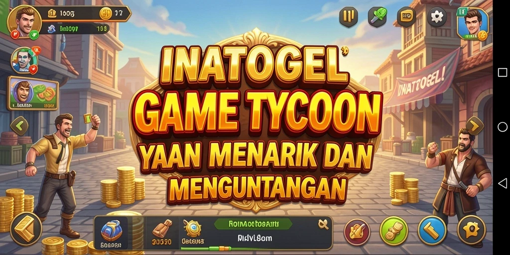Screenshot INATOGEL menunjukkan gameplay menarik dan manajemen bisnis.