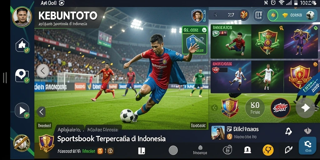 Tampilan utama aplikasi KEBUNTOTO yang menarik dan interaktif.