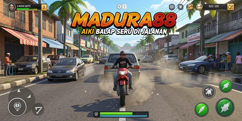 Tampilan balapan mendebarkan dalam MADURA88.