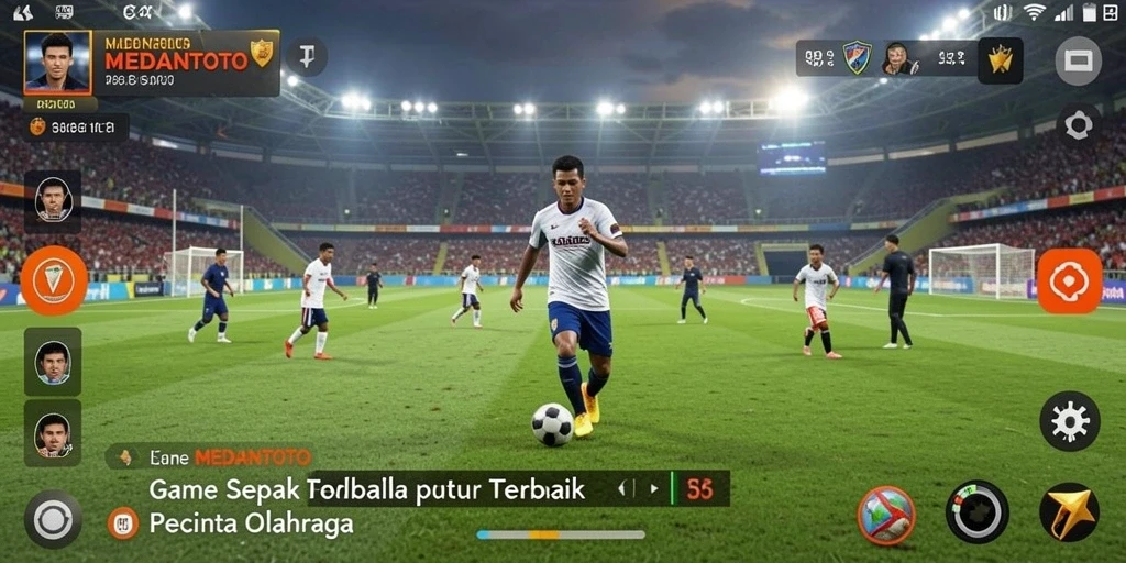 Tampilan seru gameplay sepak bola dalam MEDANTOTO.