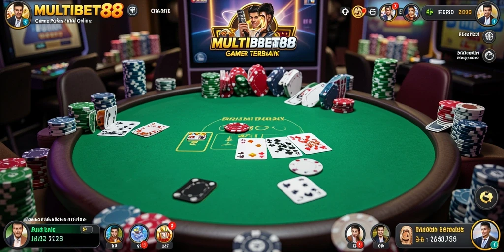 Tampilan gameplay poker di MULTIBET88 dengan grafis menarik.