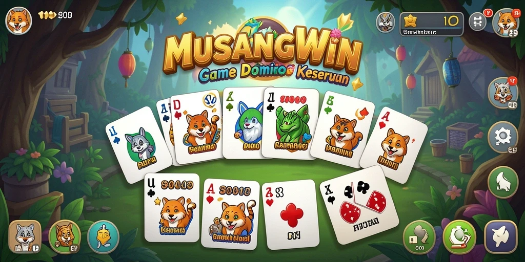 Tampilan gameplay seru dari MUSANGWIN yang penuh tantangan Domino.