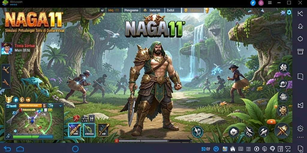 Screenshot gameplay NAGA11 yang menunjukkan petualangan menarik di dunia virtual.
