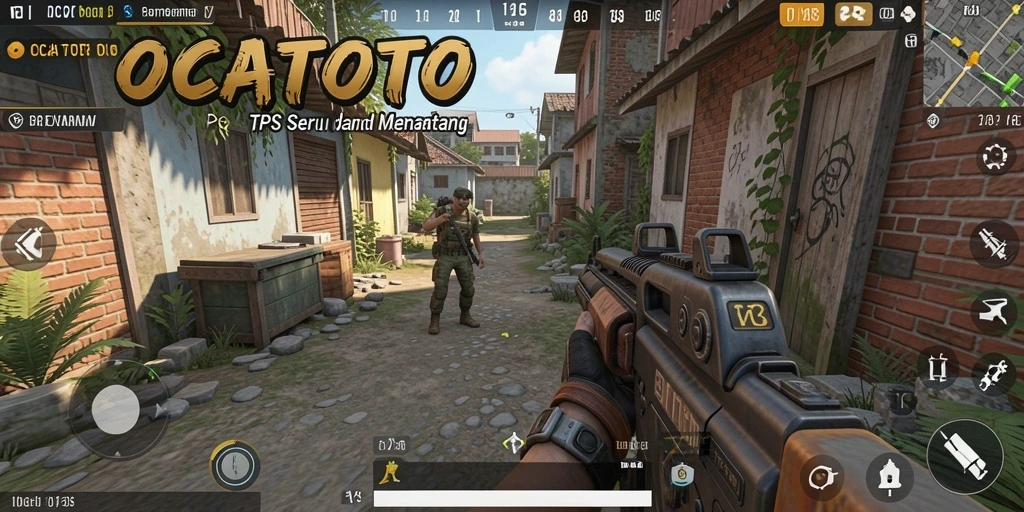 Tampilan gameplay seru dan mendebarkan dari OCATOTO saat pertempuran terjadi.