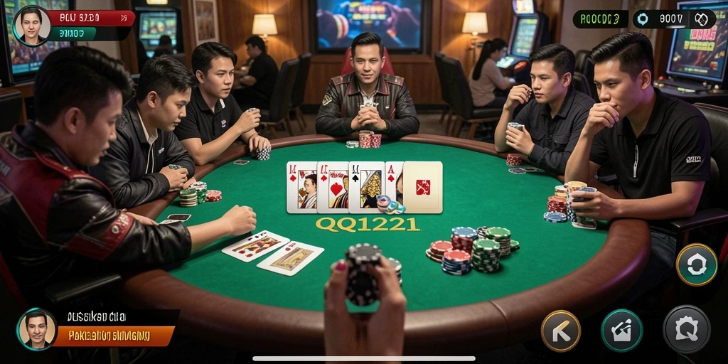Gameplay Poker yang penuh emosi dan strategi di QQ1221.