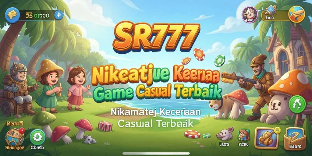 Screenshot utama SR777 menunjukkan gameplay yang penuh warna dan menyenangkan.