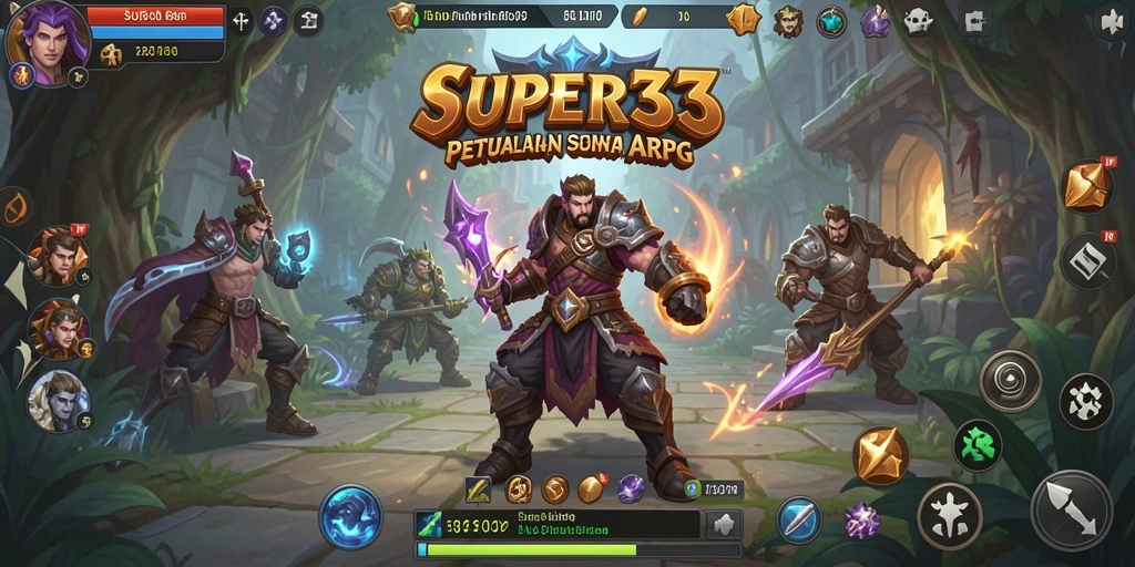 Screenshot permainan SUPER33 menampilkan aksi seru dalam pertarungan ARPG.