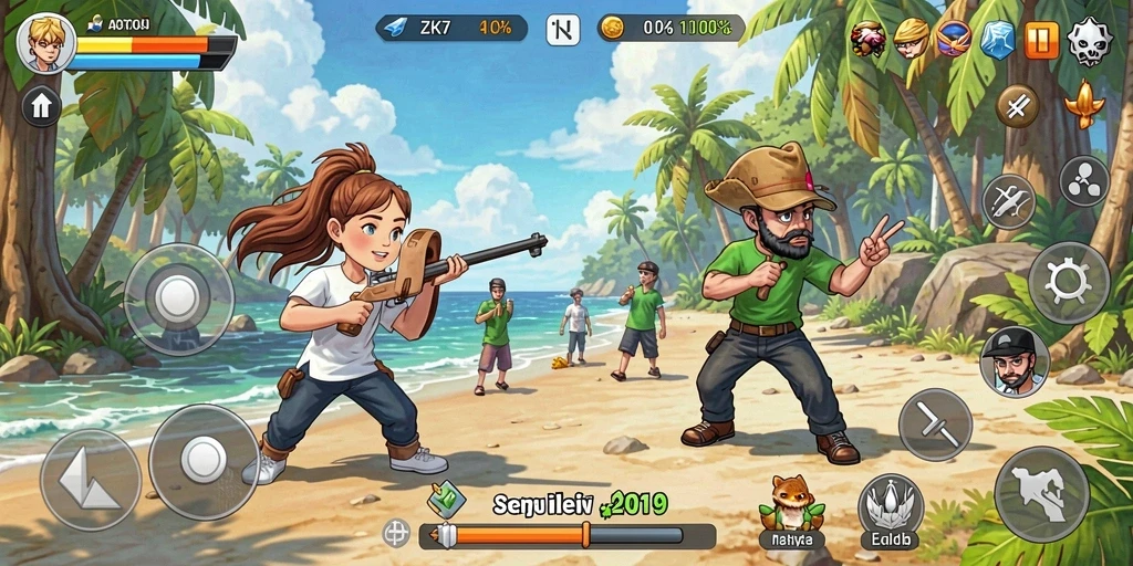 Tampilan gameplay menarik dari ZK7 yang menunjukkan aktivitas simulasi.
